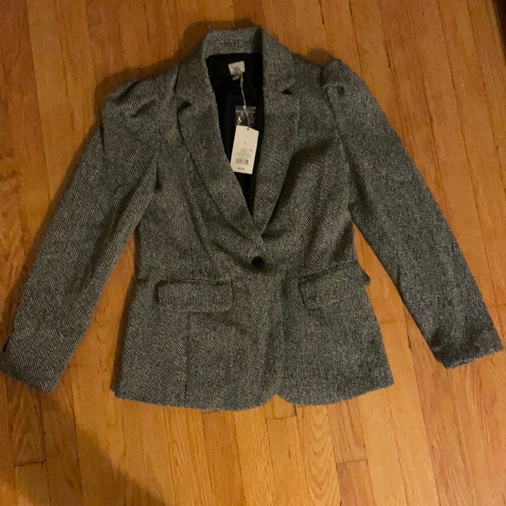 Black and white blazer